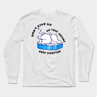 Cute sleeping polar bear Long Sleeve T-Shirt